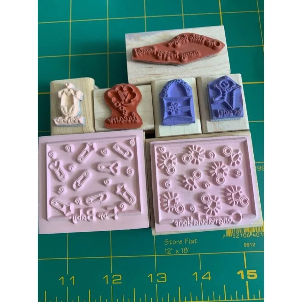 Stampin Up Baby Rubber Stamp Set 2004 Crafts Scrapbooking Cardmaking Cute Design